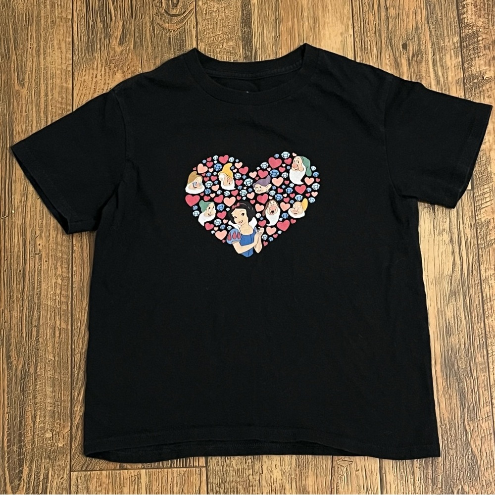 Disney Snow White and The 7 Dwarfs Black T-Shirt
